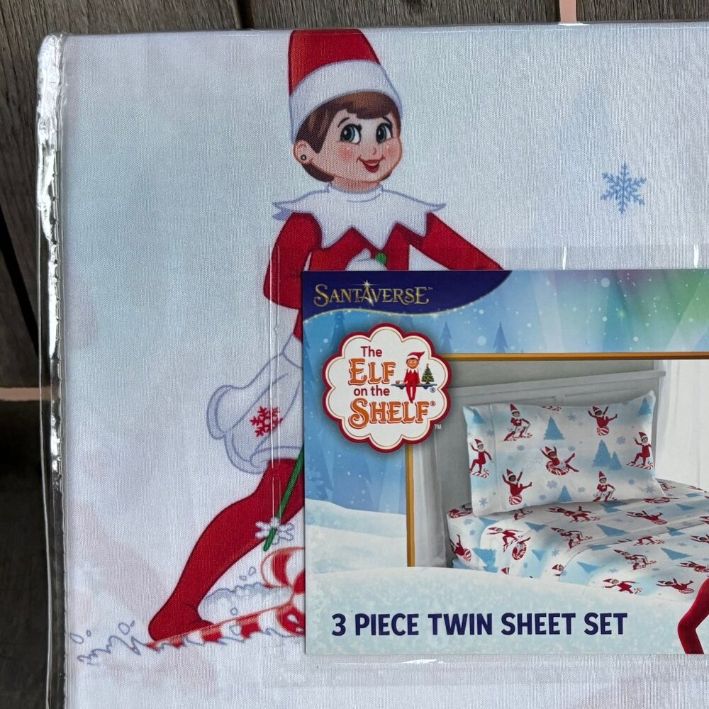 New ELF ON THE SHELF Twin Size Sheet Set Christmas New Holiday